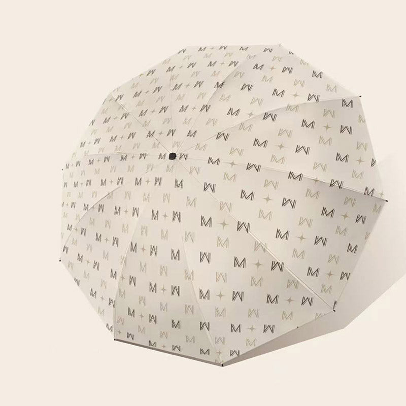 Letters large tri-fold umbrella