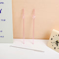 HS-XG6001Pink heart-shaped straws 2pcs with nylon brush