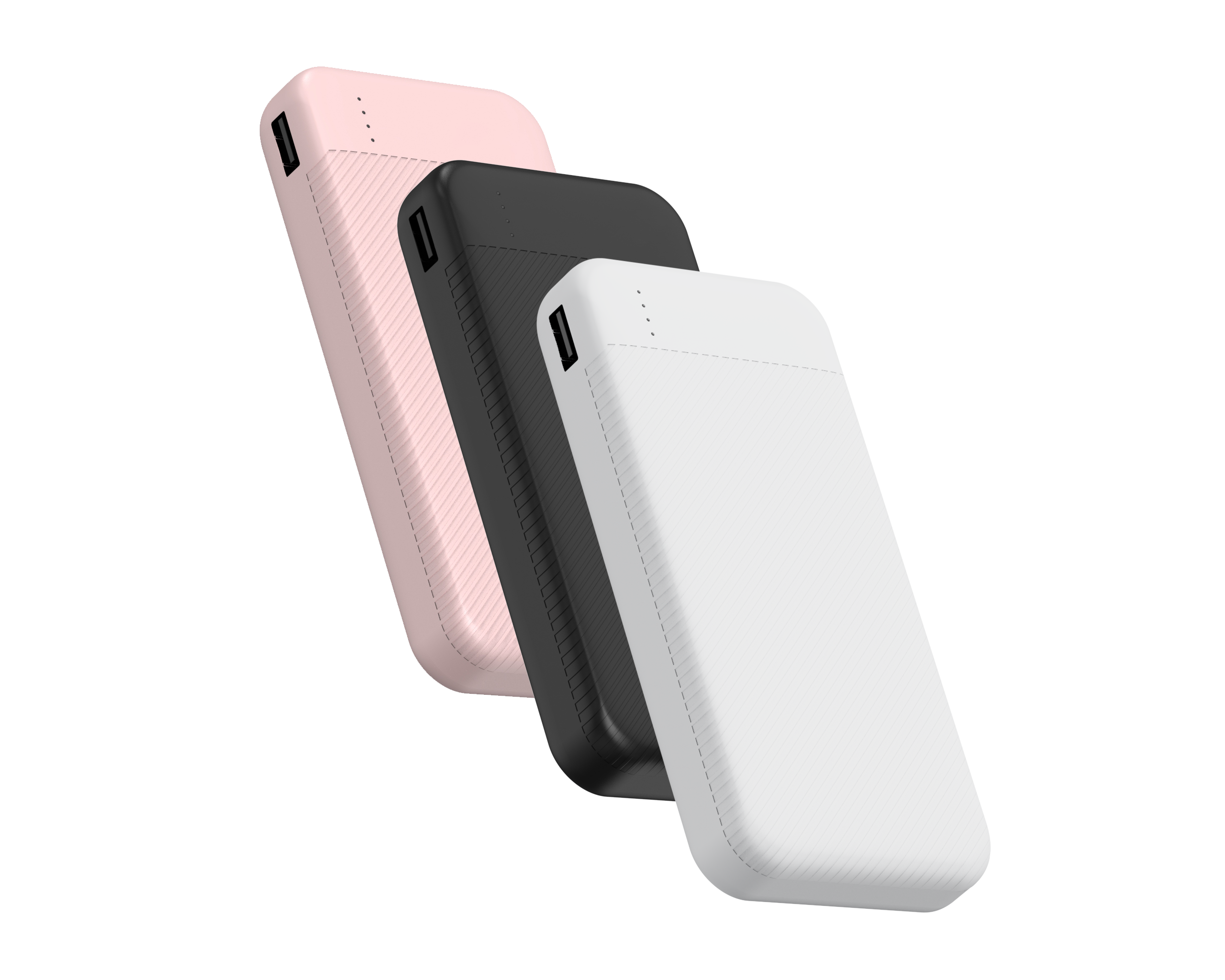 X-103DXG 10000mAh Simple Mobile Power with 4 Cables -Black