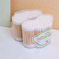 Cloud Cotton swabs with double round bamboo sticks 300pcs*2box