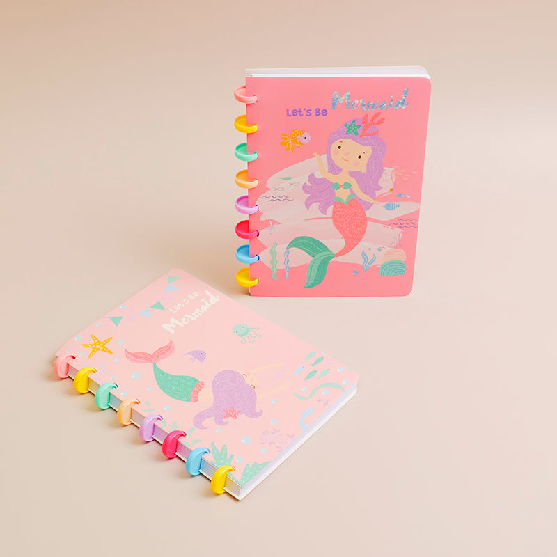 Mermaid Princess Mushroom Button A5- Lined Pages 80PCS