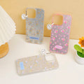Glitter organza small floral phone case (for Apple 16)