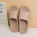 Simple solid color glossy men's home slipper khaki 42-43
