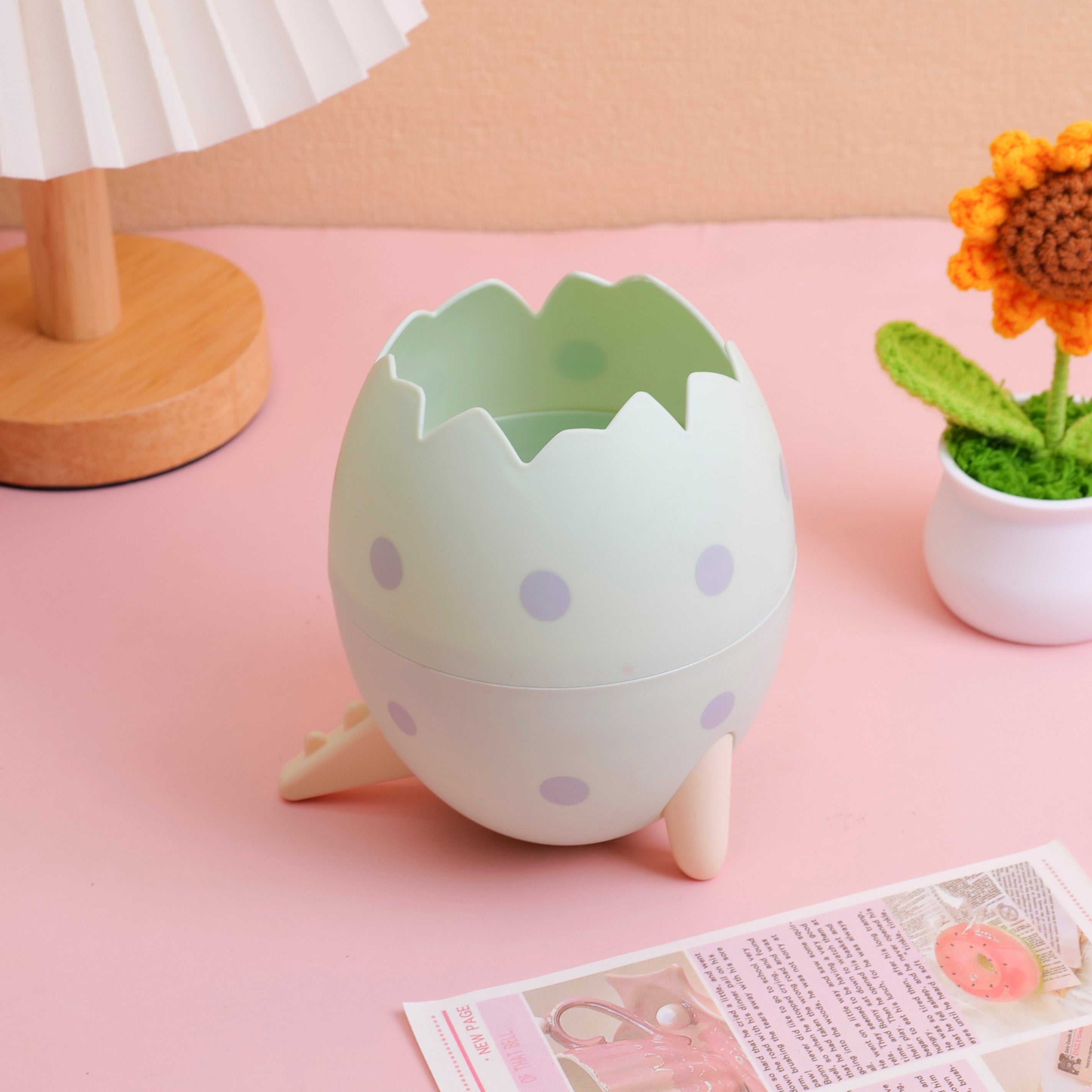Cartoon dinosaur egg desktop storage