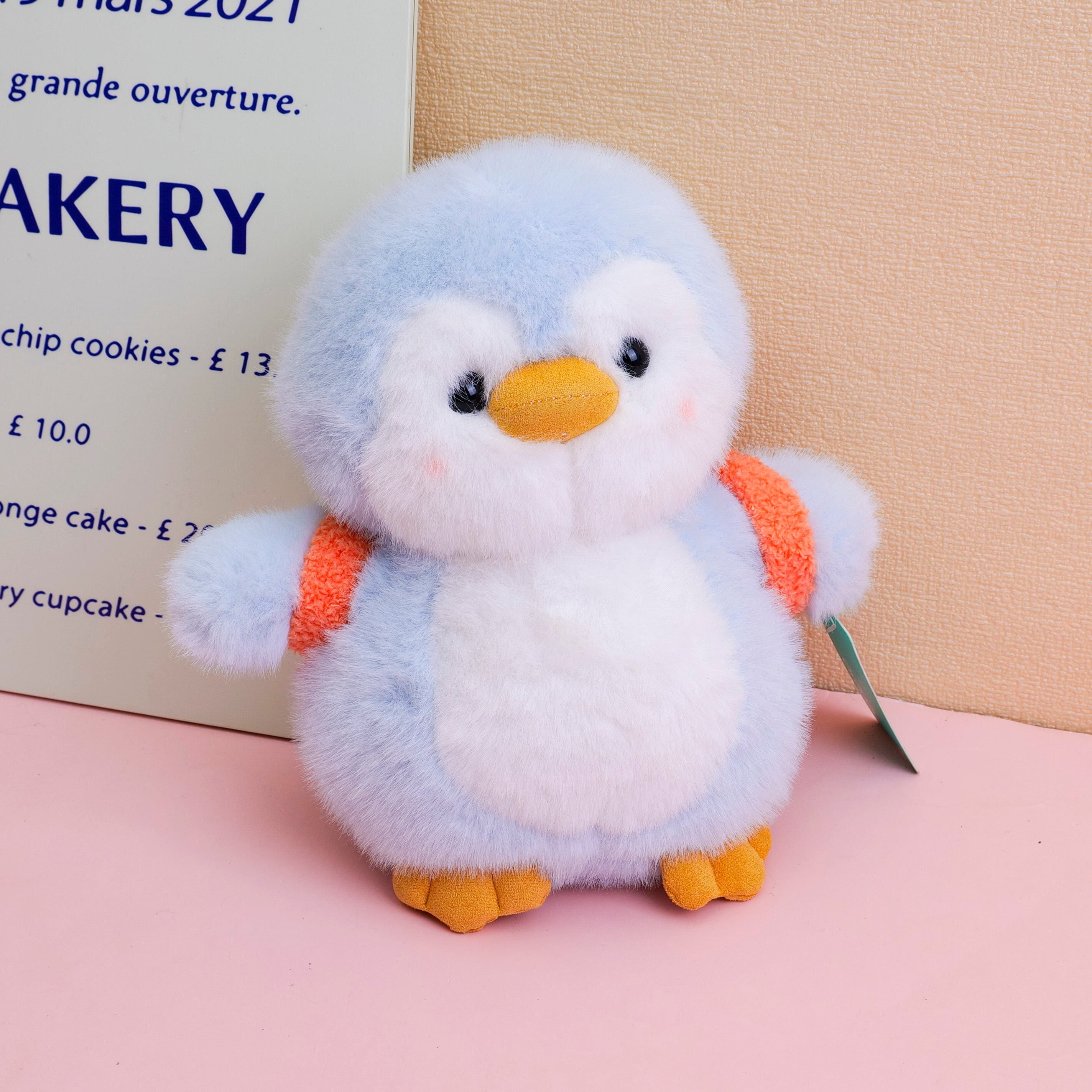 Blue Pudding Penguin plush doll -23cm(Plastic Eyeball)