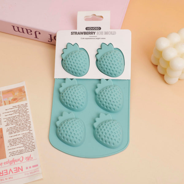 Silicone strawberry ice mold