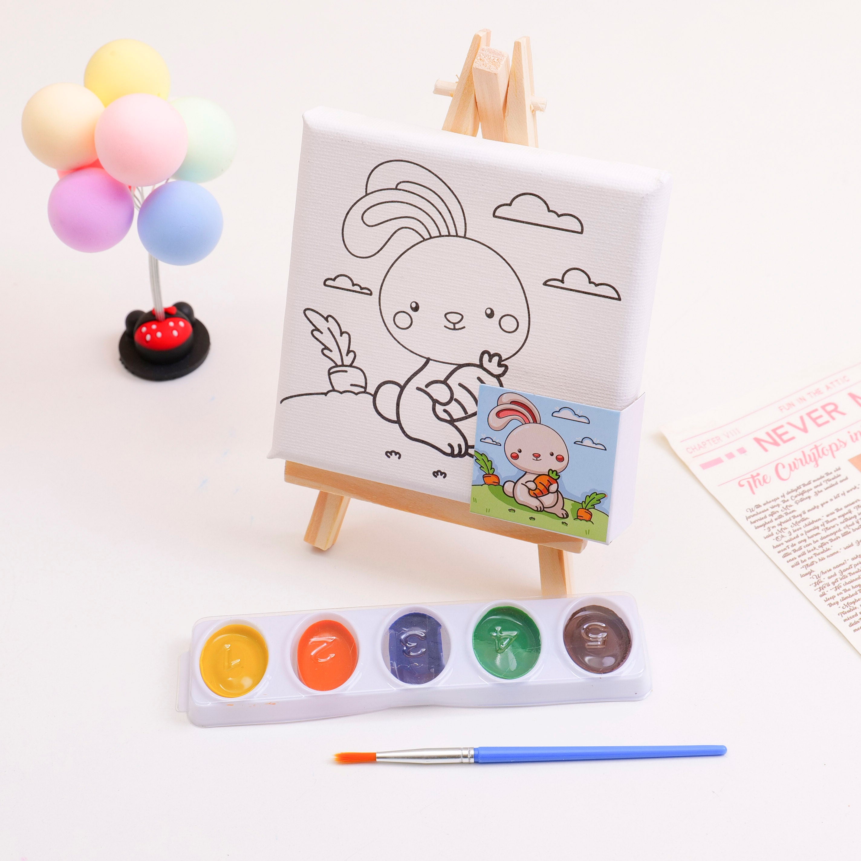 DIY Paint - Rabbit with rack 10*10