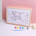Street View Color Painting with thick frame paint + paint pen