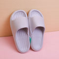 Solid color soles striped men's slipper gray 42-43