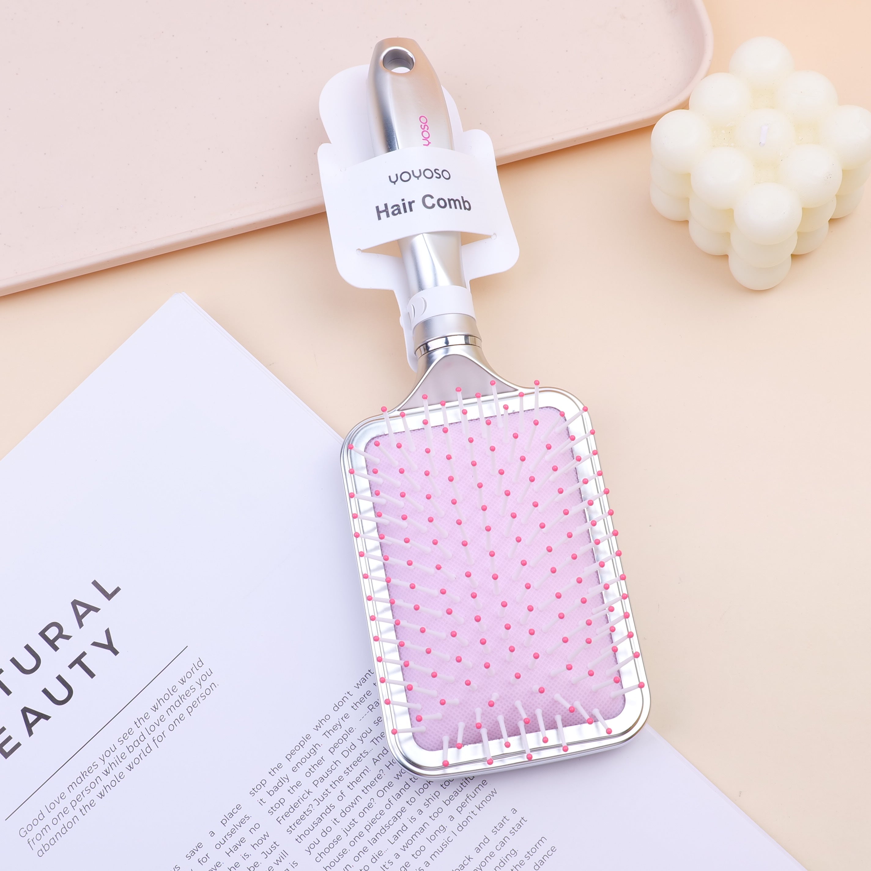Dream Series Large Massage Comb-Electroplated Silver