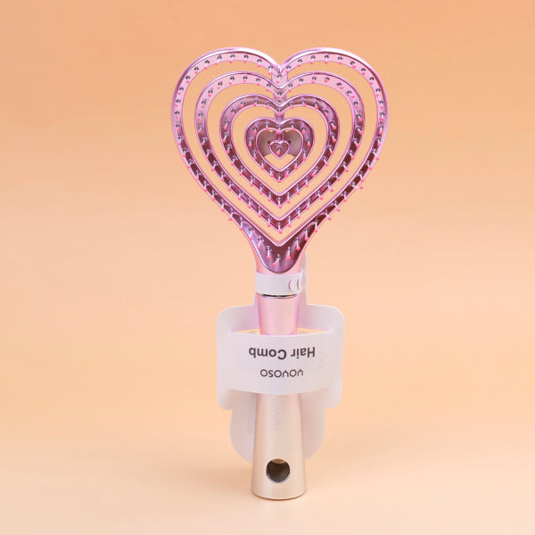 Dream Series Heart Wet & Dry Comb-Electroplated Pink