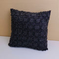 Paper Cut plaid throw pillows - Black