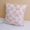 Barbie fleece plaid throw pillow - black