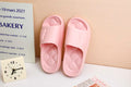 Cute bear print women's home slippers in pink size 40-41