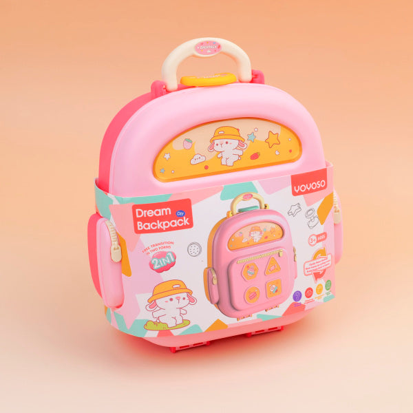 Pink accessory backpack storage toy 2503T-3P