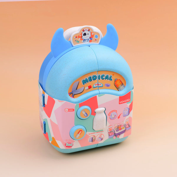 Multi-functional doctor with backpack home play toy 1303-2