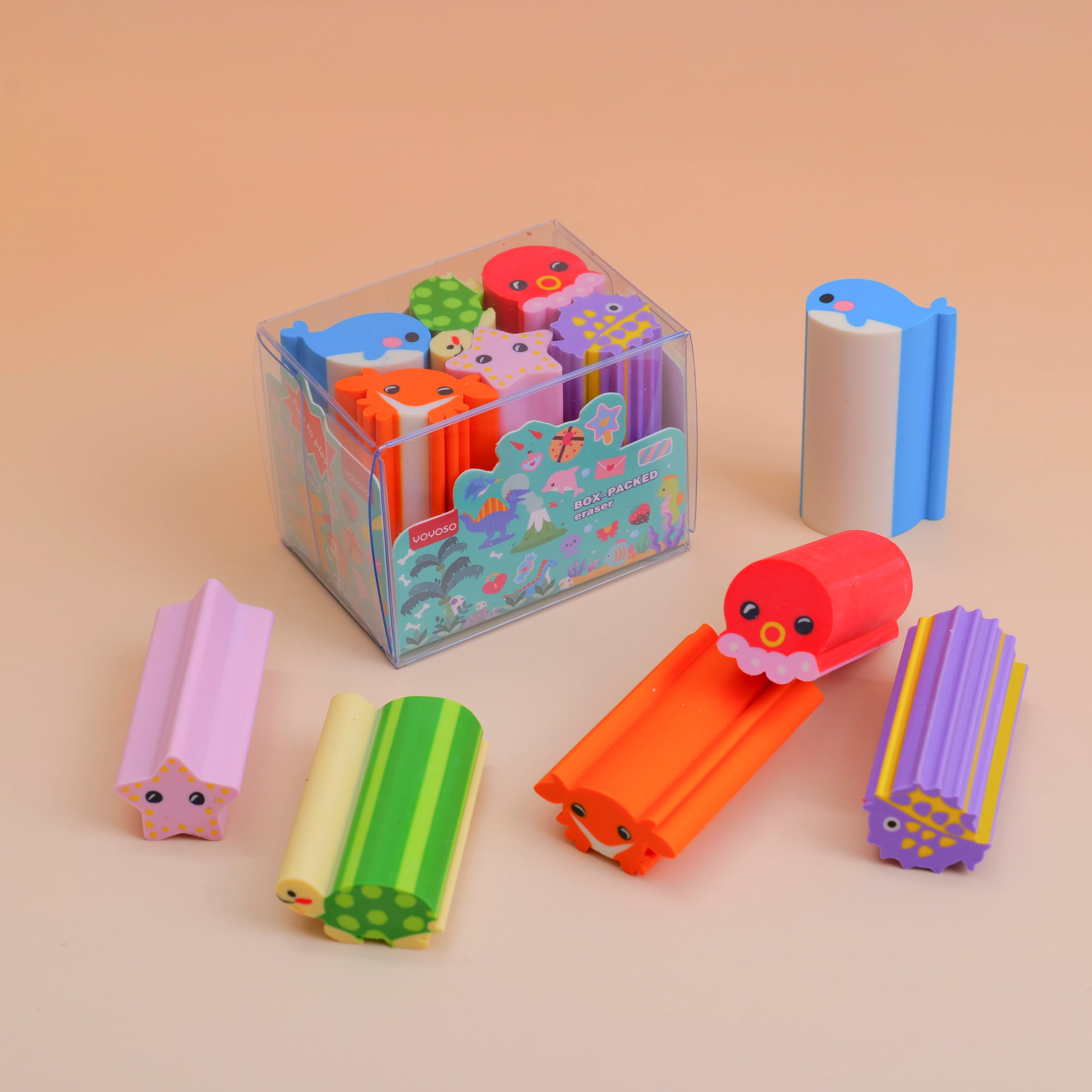 QH-8514 Ocean Sharing Erasers 6PCS