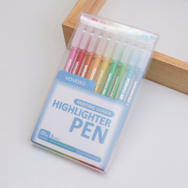 Morandi Salt painting ledger highlighter 9PCS