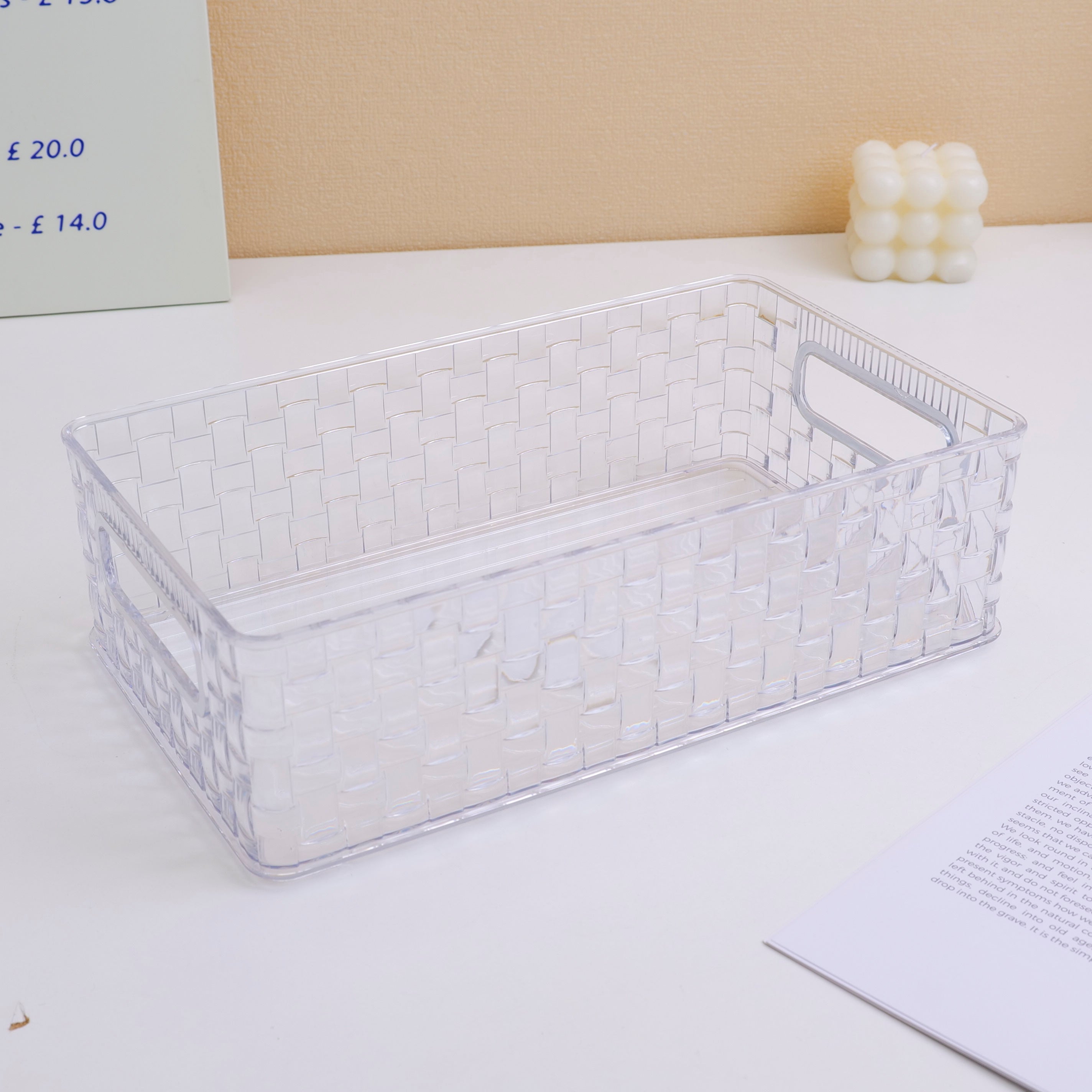 Large imitation woven storage box