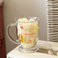 Happy heart glass cup -400ml