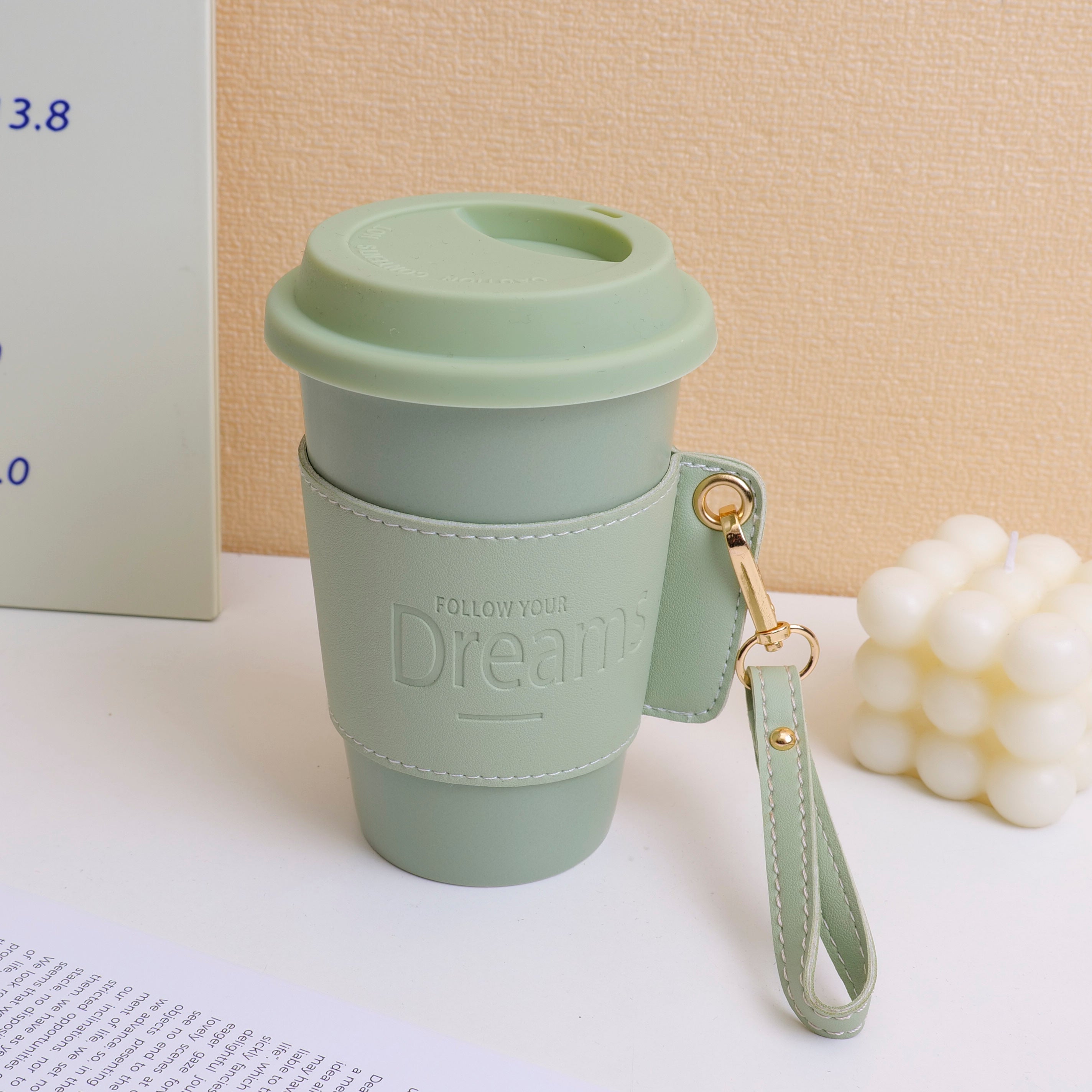Creative leather mug 380ml- Green