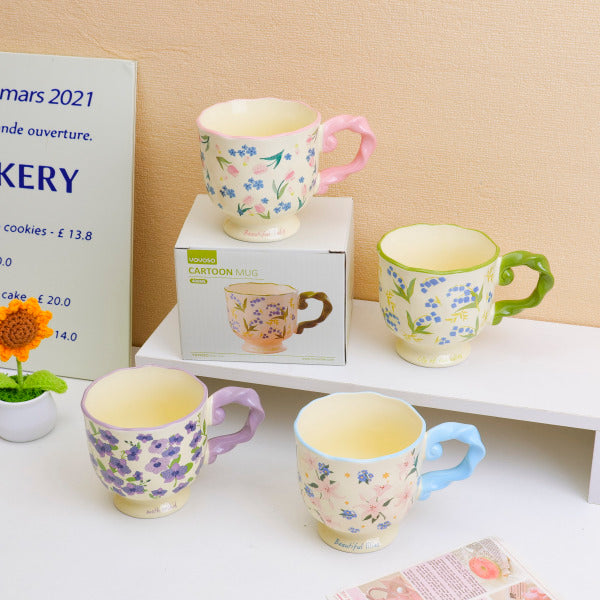 Flower tall mug -430ml
