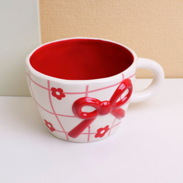 Bow mug 410ml- Red