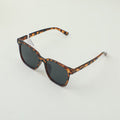 Trendy square frame sunglasses for women - brown
