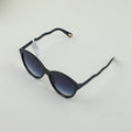 Retro round frame sunglasses in black