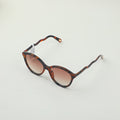 Retro round frame sunglasses with leopard print