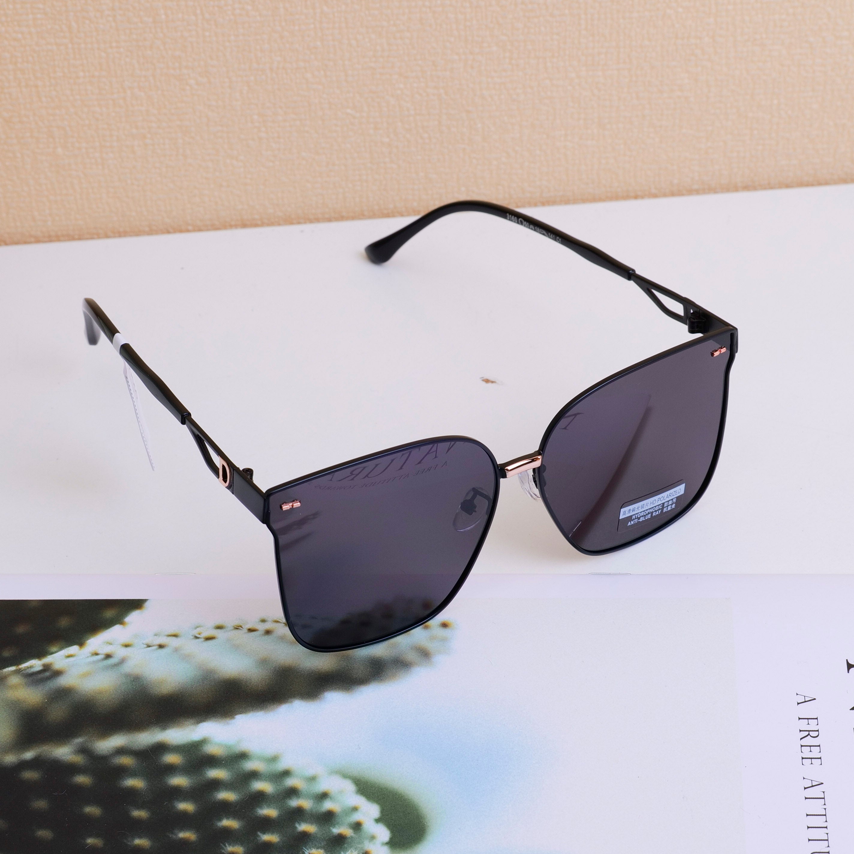 HS-CRYJ8008Brightening square large frame polarizer - black frame black piece
