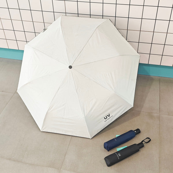 Three-fold automatic umbrella for sun and rain