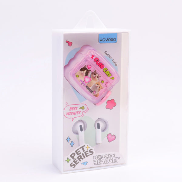 EJ-228 Pet Series Bluetooth Headset (pink)