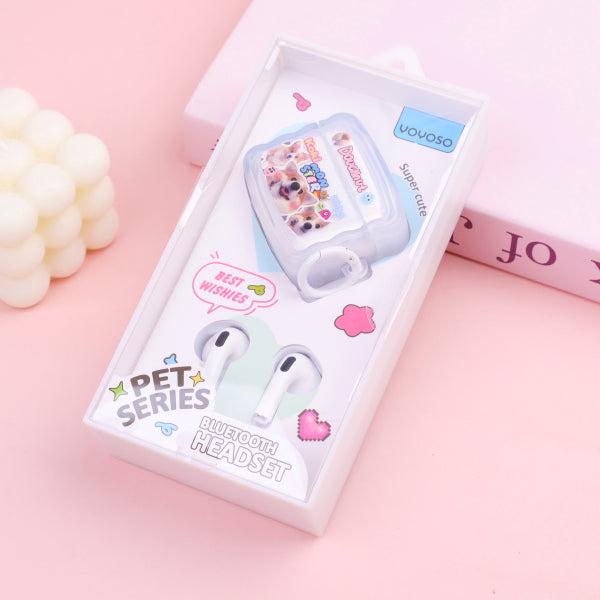 EJ-228 Pet Series Bluetooth Headset (White)