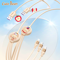 SS-S26 Cute Bear 3-in-1 fast charge data cable
