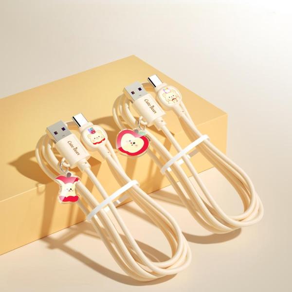 SJ-725 Cute Bear Creative TYPE-C Data Cable