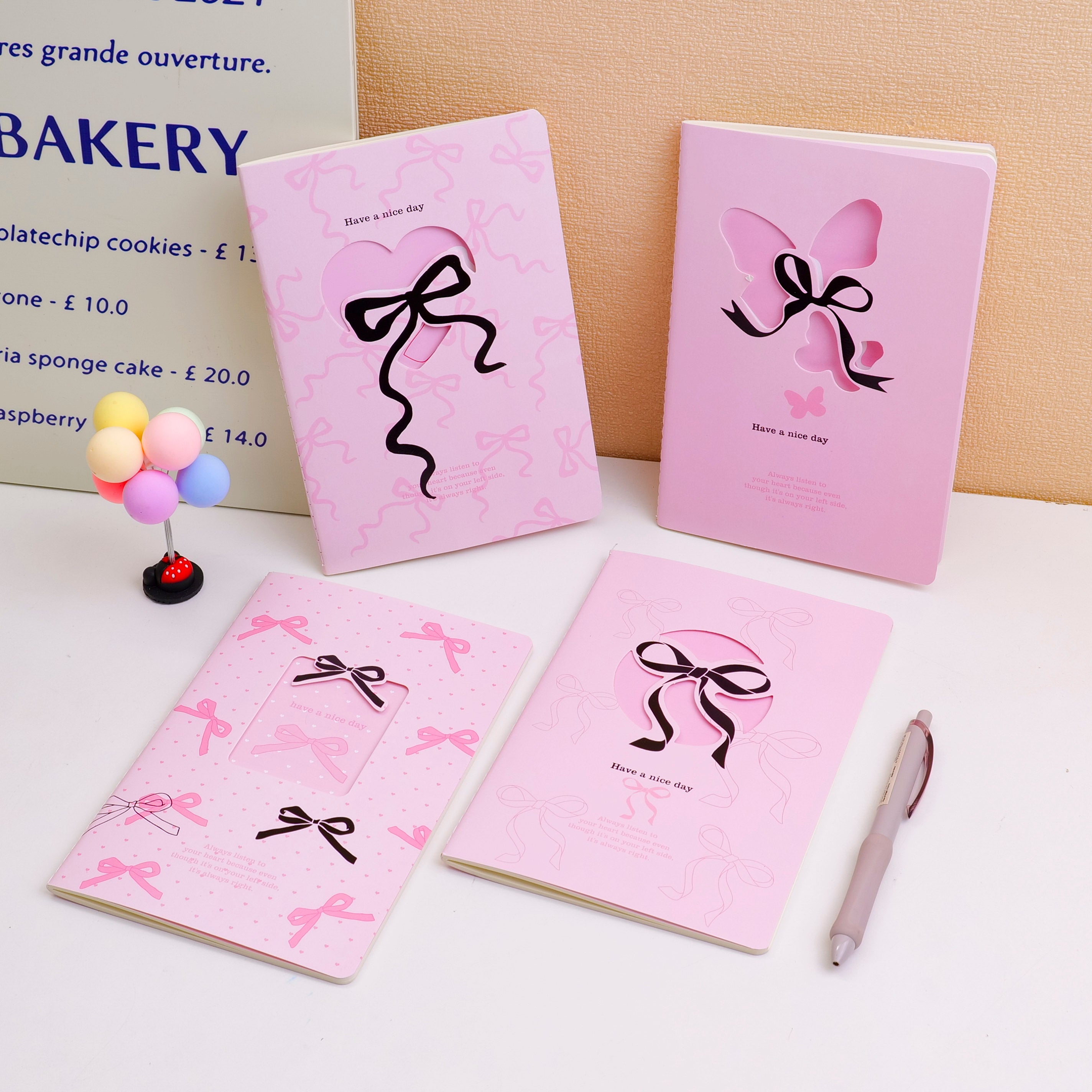 Butterfly Knot Spiral Notebook A5 - Horizontal Lined Pages 40PCS