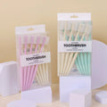 Macaron color fine bristle soft 10-pack toothbrushes