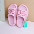 Cartoon bowtie kids flip-flop 32-33 pink