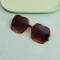 Large Square Frame Women's Sunglasses - Leopard Print