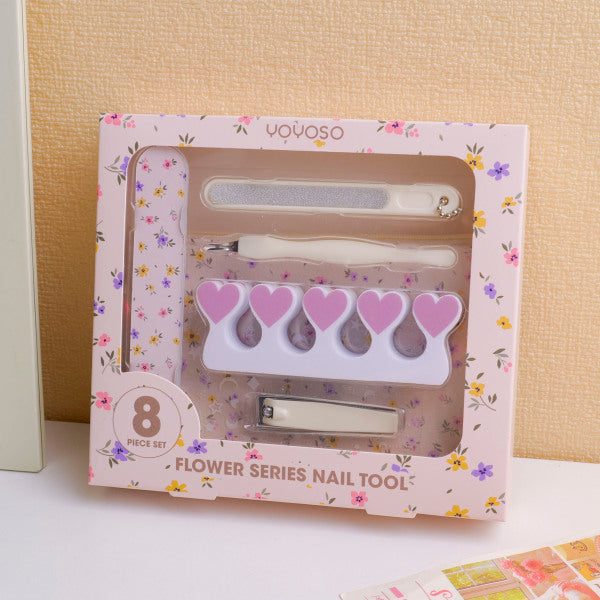 Flower Series Nail Tool 8-piece Set