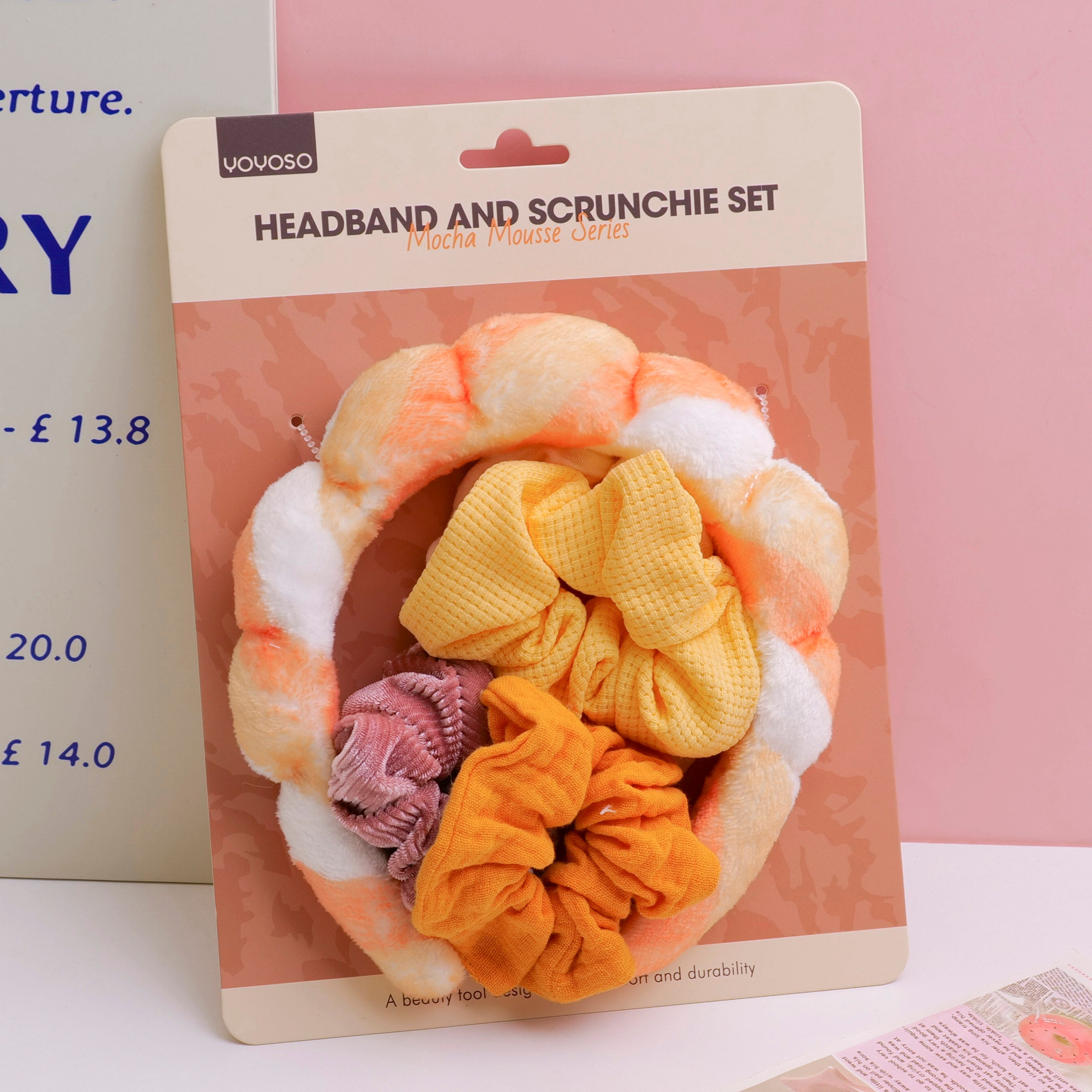 Mocha Mousse series - Headband and scrunchie set