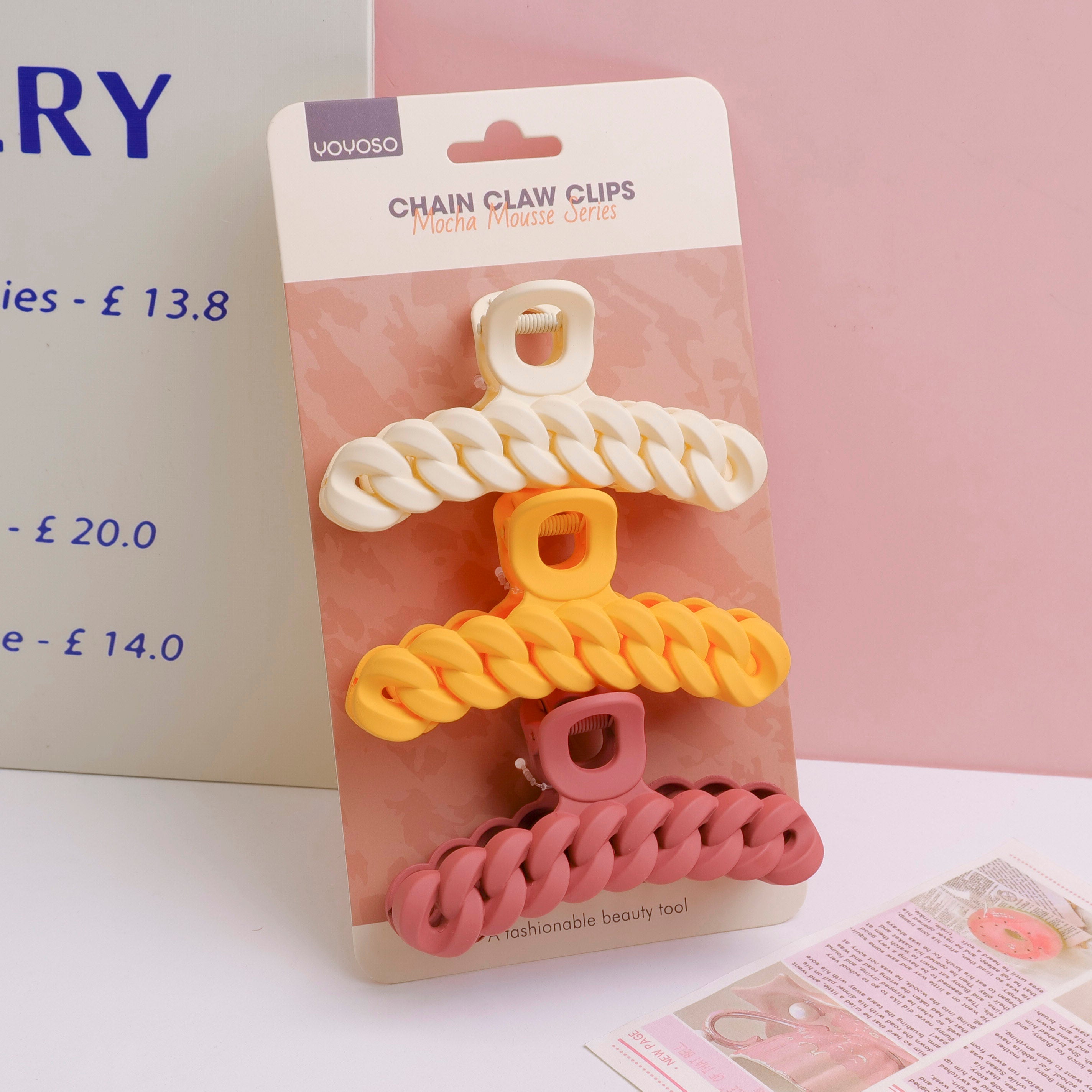 Mocha Mousse Series - Claw clip set (3 pcs)