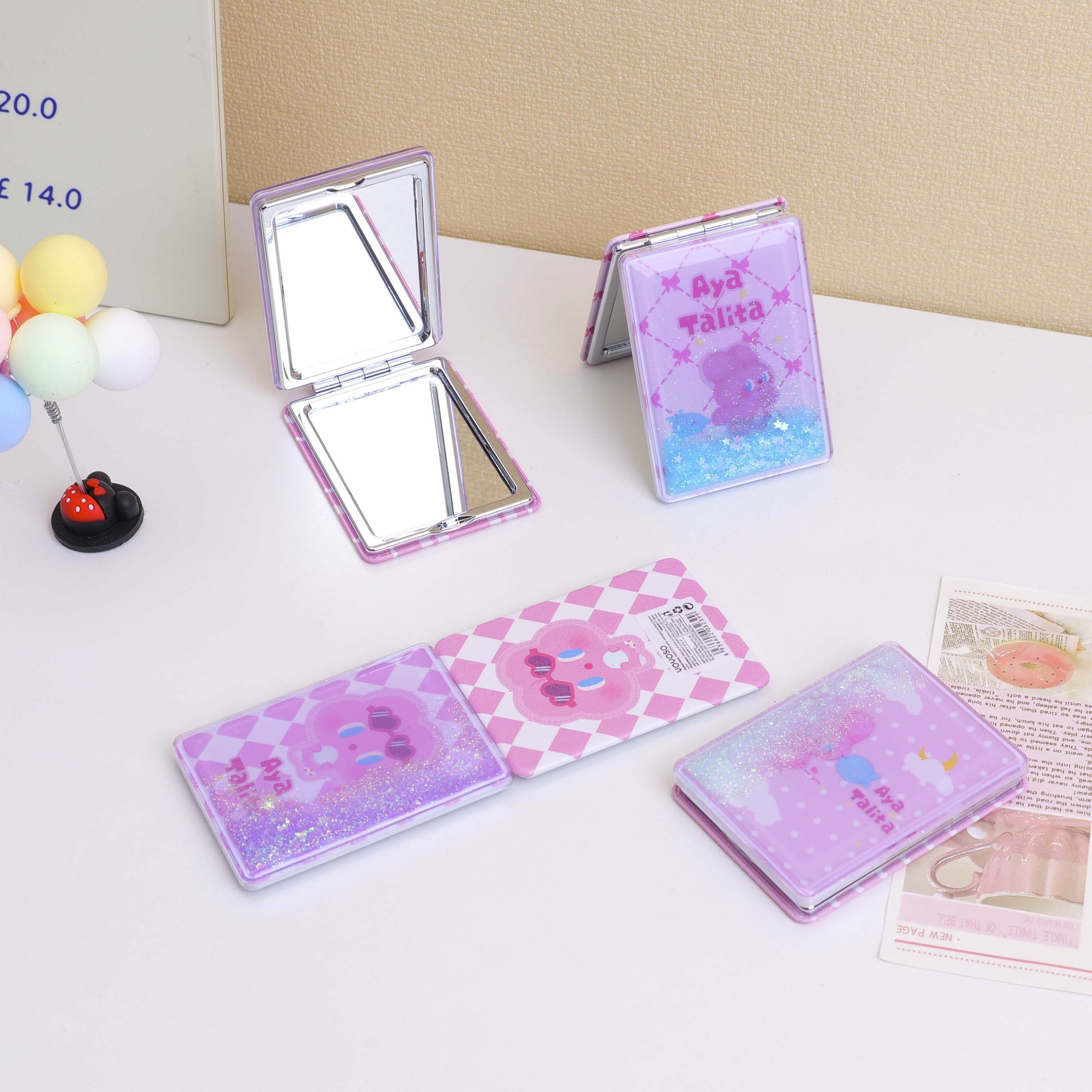 Rabbit YOYO series - rectangular quicksand fashion mirror