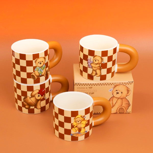 TEDDY ISLAND Series Lattice Ceramic Cup 310ml