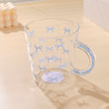HS-BLB6001 Blue Bowknot Handle Cup with Rhinestones 500ml