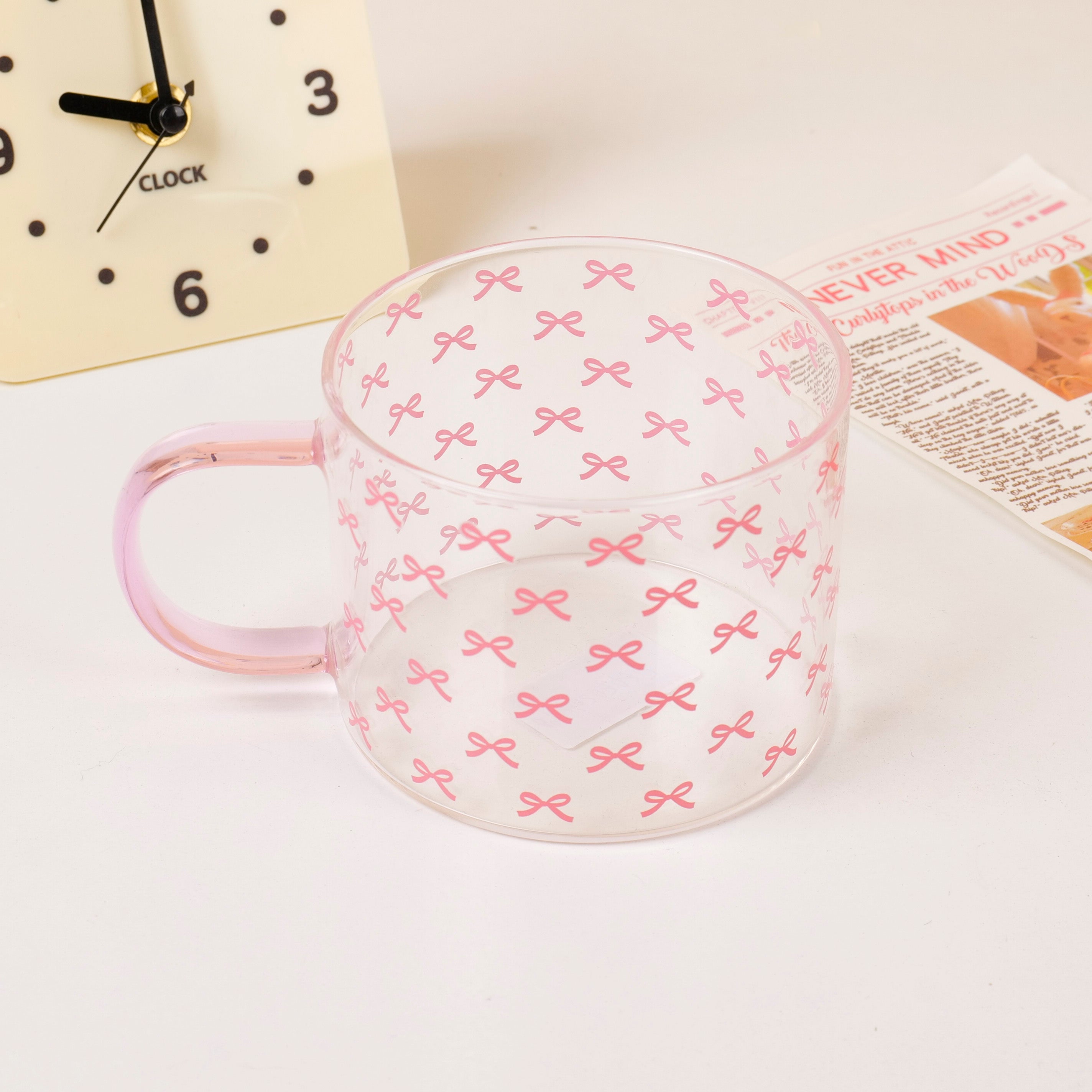 Creative Bowknot Glass with Handle 400ml