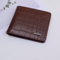 Snakeskin Men's Short Wallet - Brown
