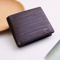 Irregular Texture Men's Short Wallet - Brown