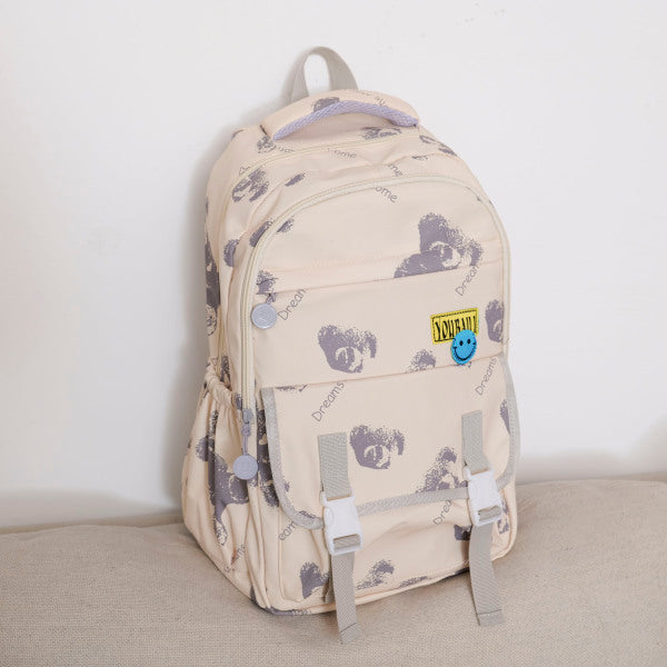 Cute Bear Head Backpack-Apricot